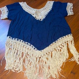 Crochet Navy Swimsuit Coverup 💙 BRAND NEW
